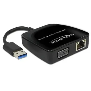 Adaptateur convertisseur USB vers VGA et Ethernet LAN Gigabit Delock- en vente au Cameroun